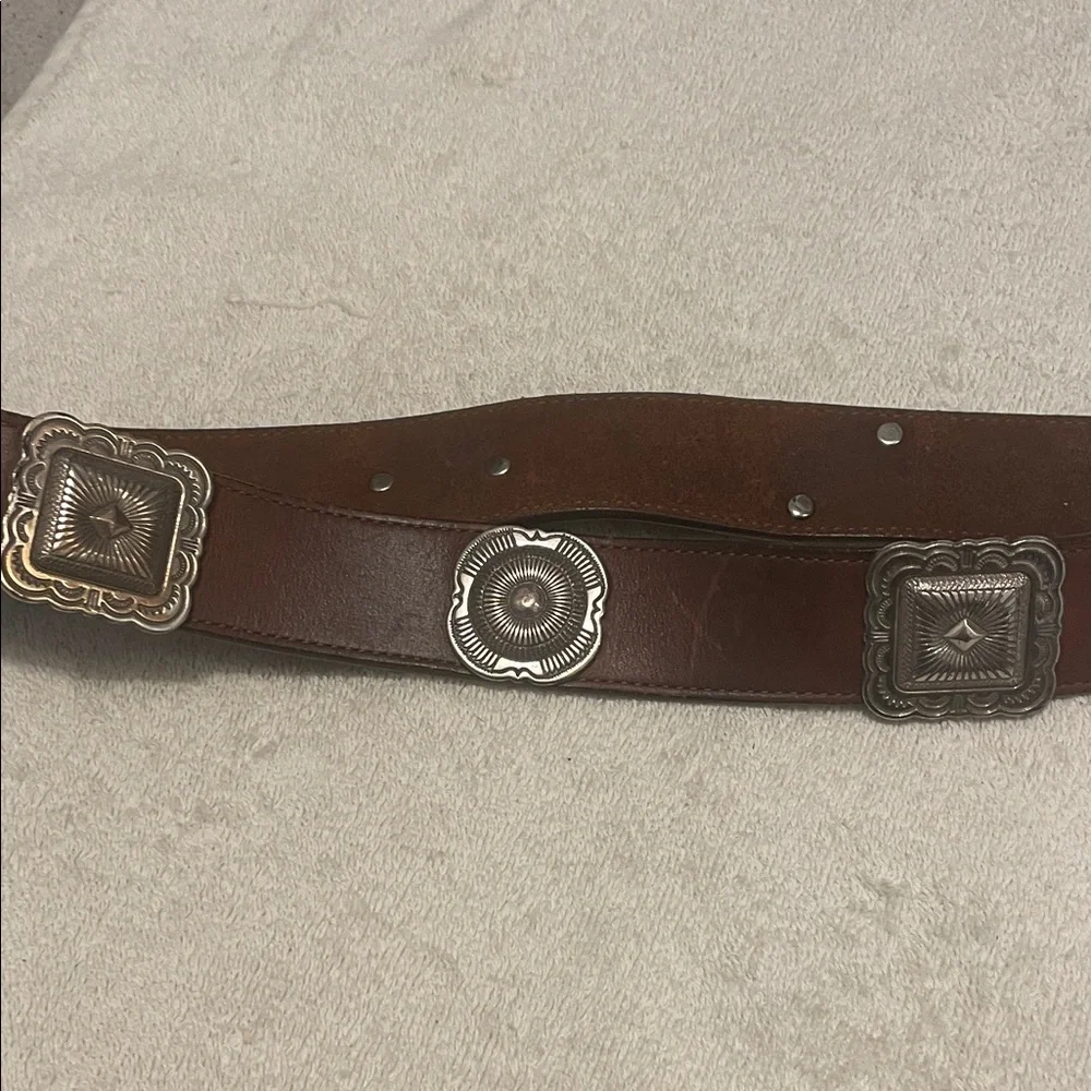 Vintage Leather Cowboy Navajo Belt